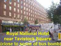 Royal National Hotel, near Tavistock Square, London - close to the scene of the bus bomb