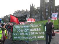 demo against cuts, Edinburgh