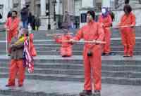 Guantanamo Bay enacted in Trafalgar Square