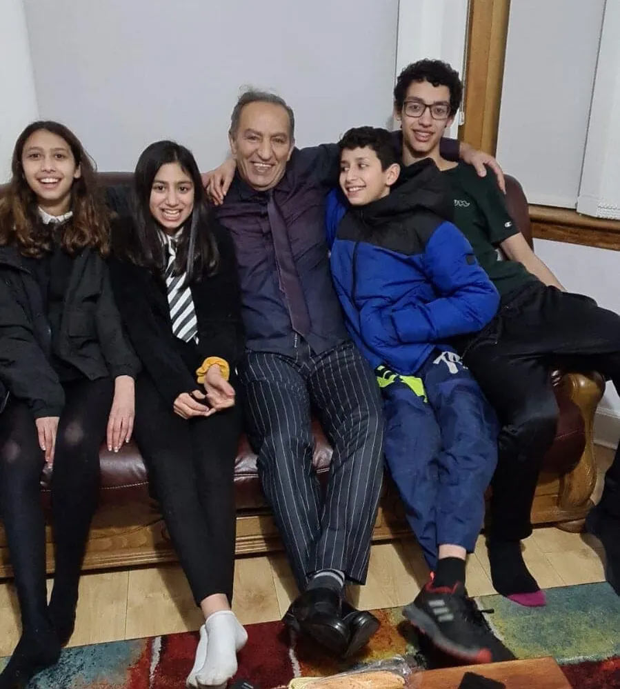 Issam Hijjawi with his children