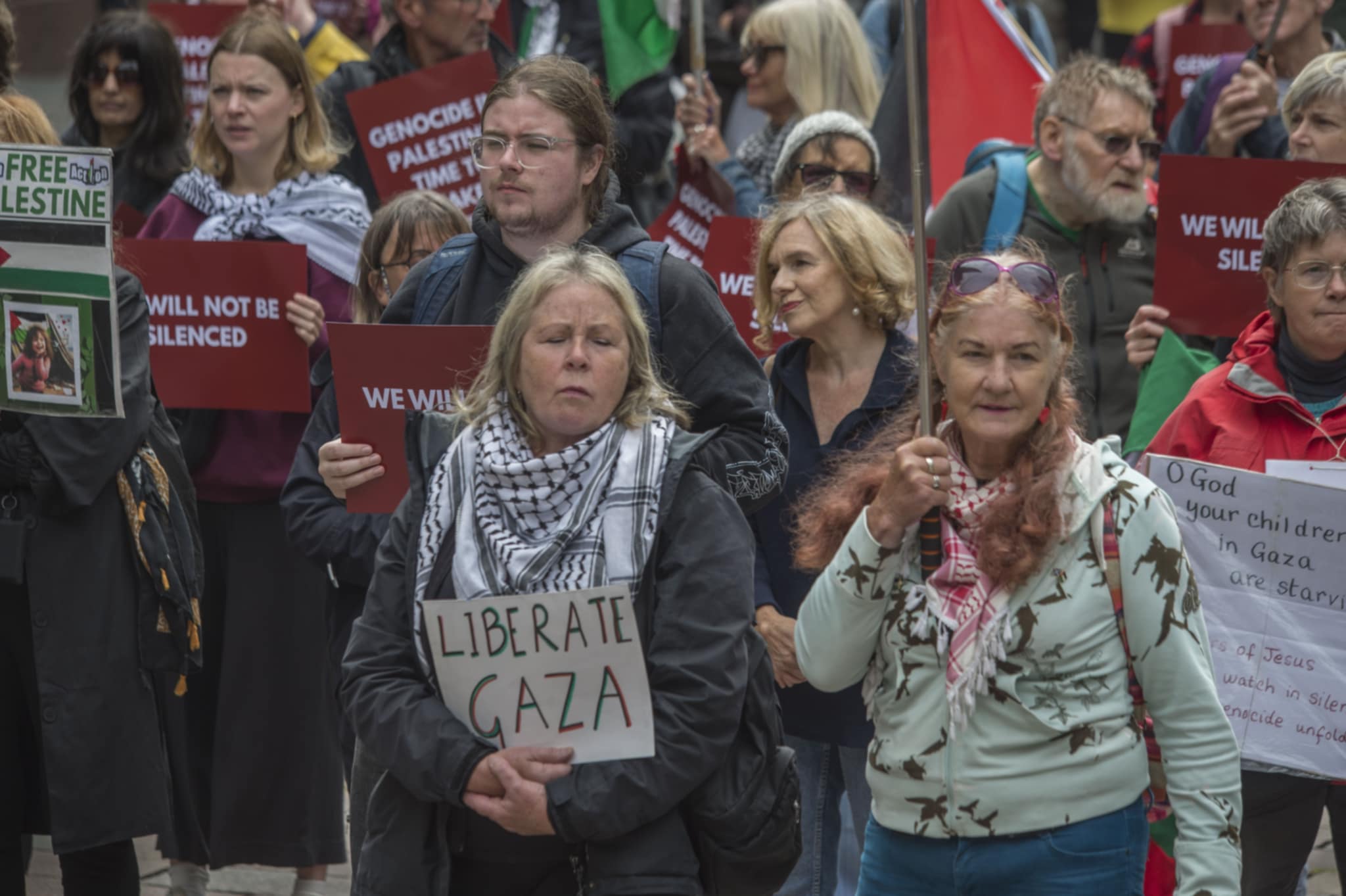 Glasgow, 9 August 2025 by Jim Campbell / Sorcha Photography, all rights reserved pro-Palestine protest in Glasgow, 9 August 2025