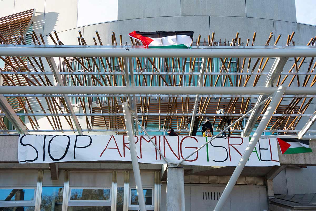 Protest for Palestine at the Scottish Parliament, 9 Nov 2023