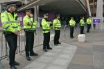 Police outside the Scottish Parliament, 2013