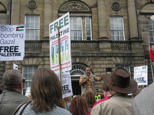 Boycott Israel - outside the First Ministers house, Charlotte Square
