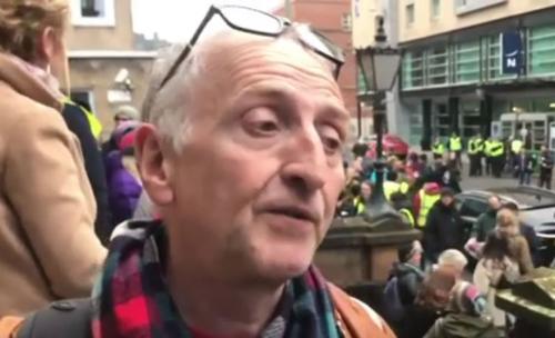 Peter Gregson at the STUC anti-racism march, 24 Nov 218